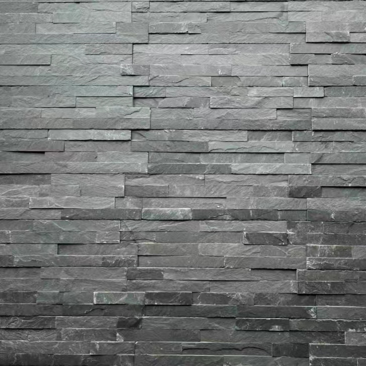 Exterior Black Quartzite Culture Stone Veneer Wall Cladding wall panel blue stone