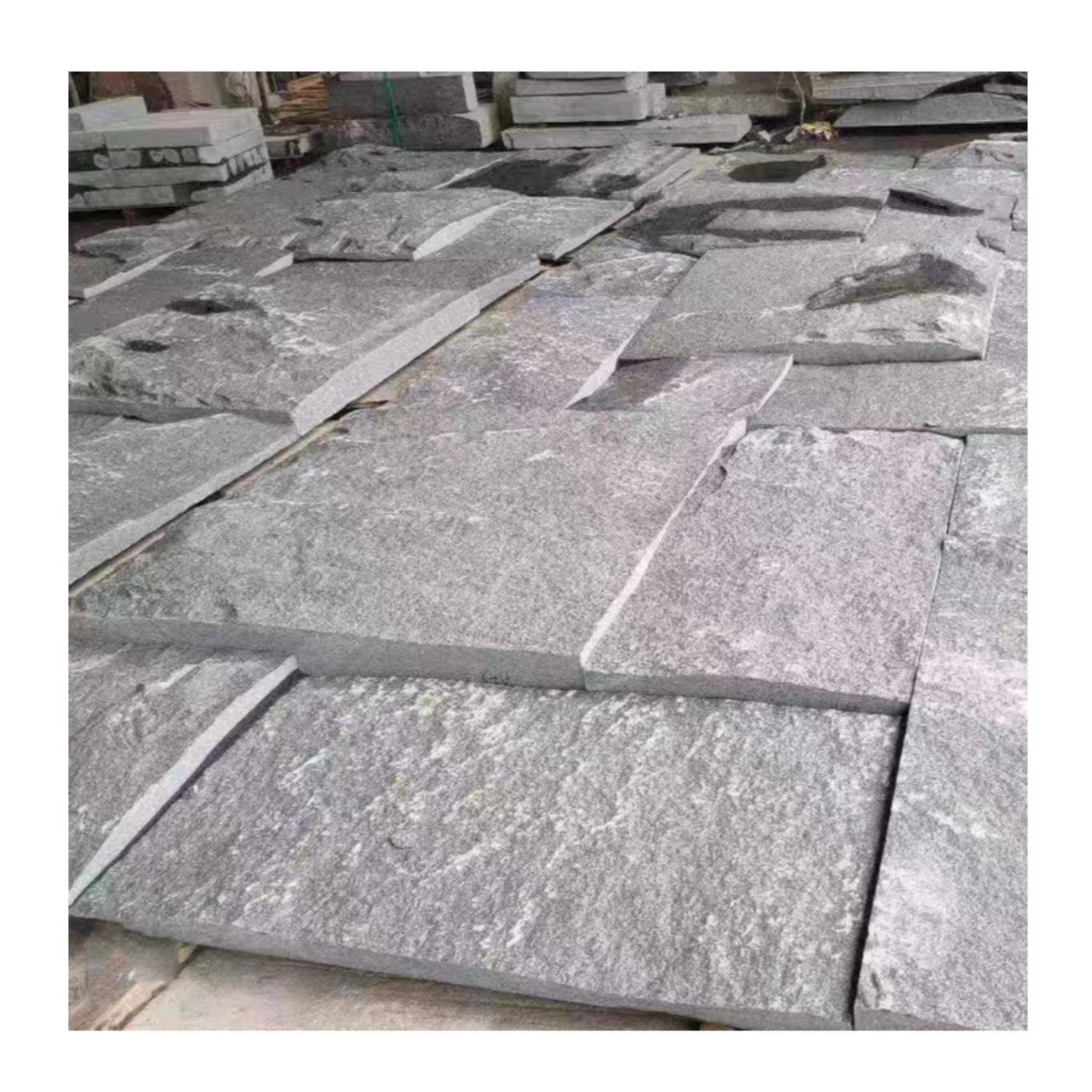 Natural Split Grey Granite Loose Stone Wall Panel Bricks for Park Wall Cladding Natural face stone mushroom stone wall