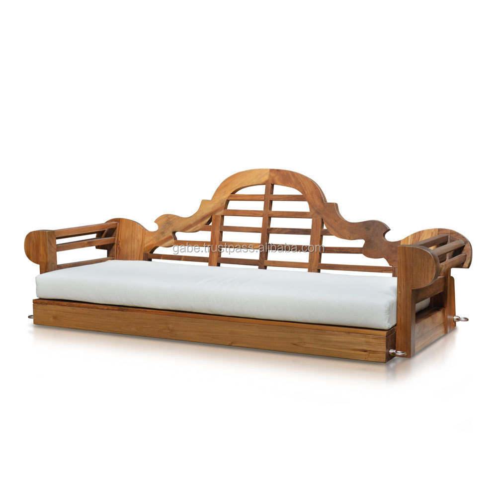 Furniture Teak Patio Swing Bed for Outdoor