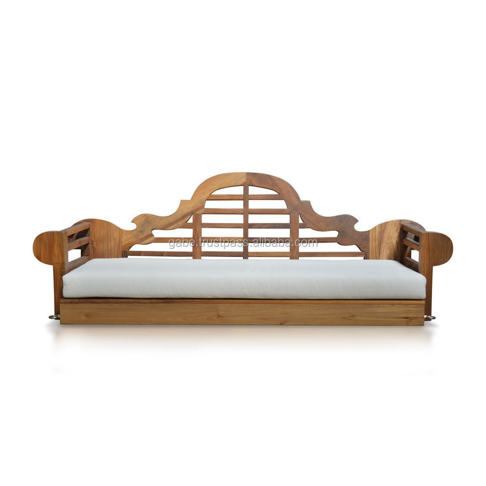 Furniture Teak Patio Swing Bed for Outdoor