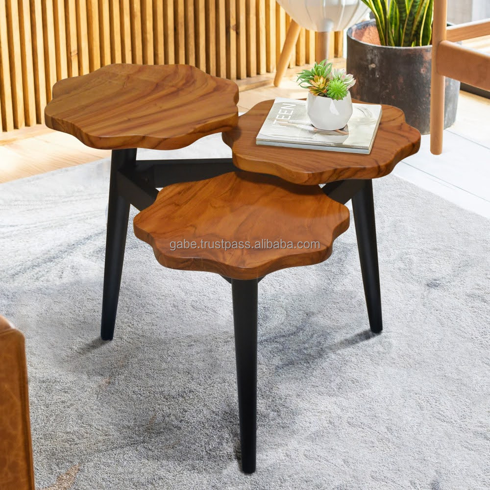 Side Table Top 3 Pieces Unique solid wood Korean Furniture design