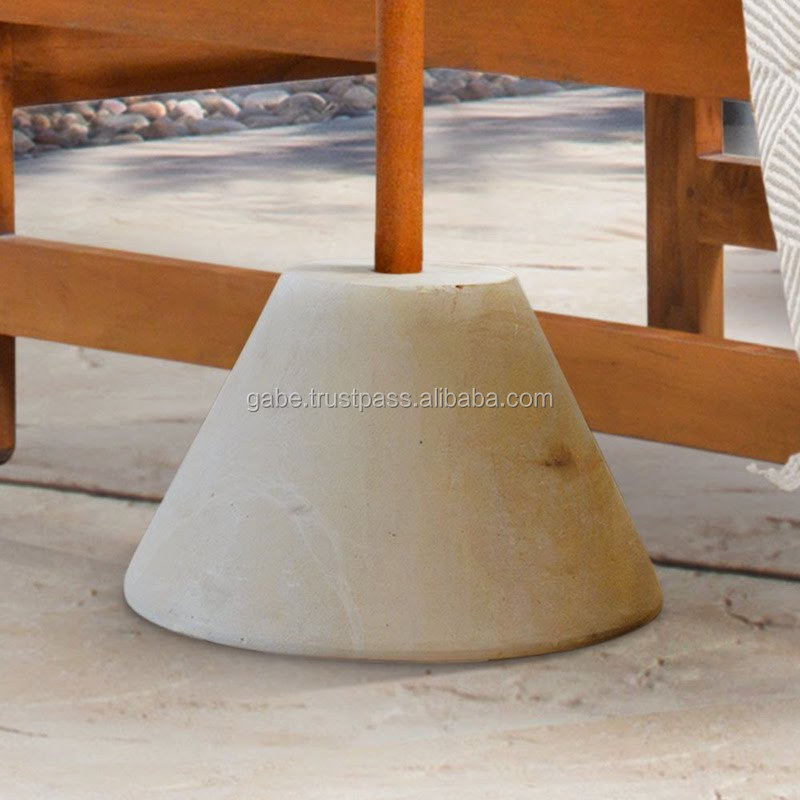 White Stone as Parasol and umbrella Base , Lime stone