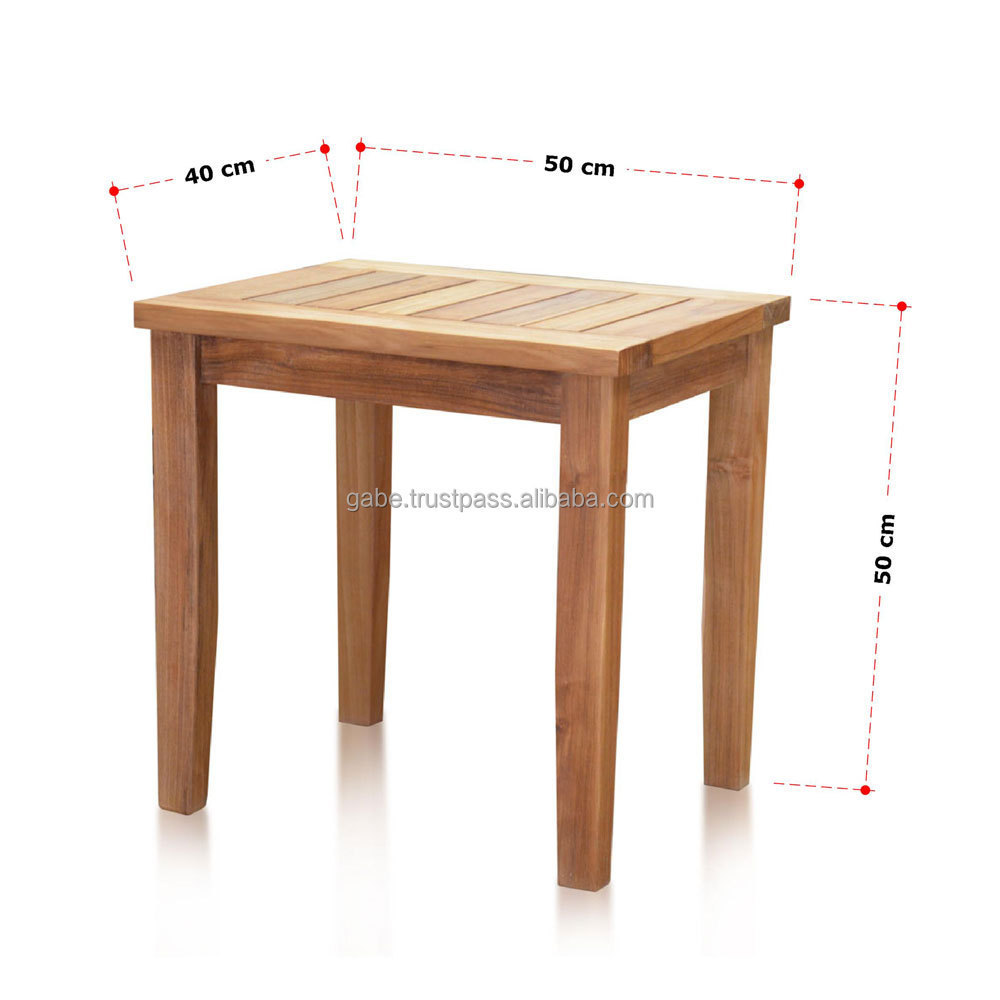 Teak Side Table for Outdoor with Teak Oil Colour Furniture