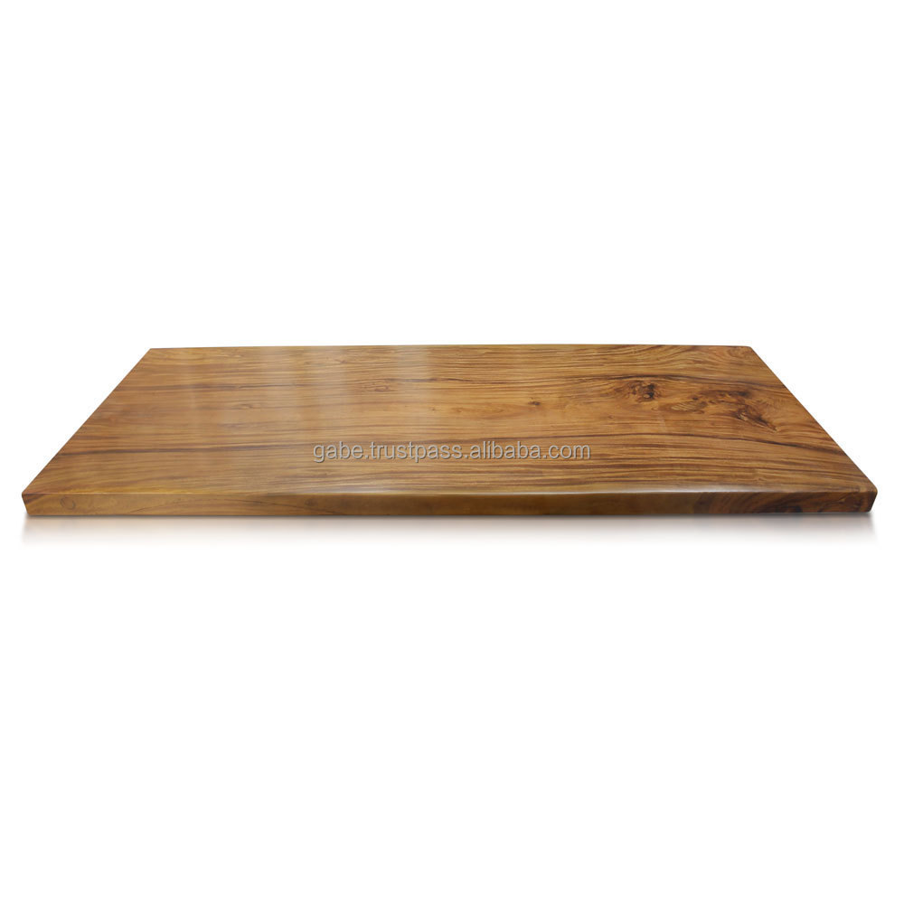 Top Table Slab Wood Trembesi Long 3 Meter with Brown Color Finish