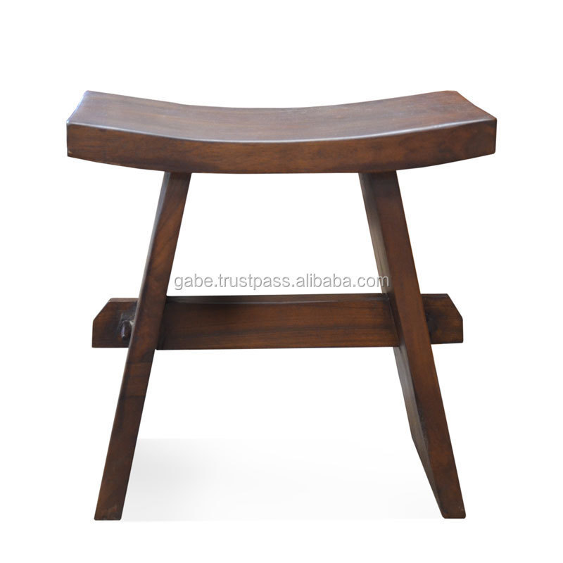 Stool SHOGUN JAPAN solid teak wood furniture - Indonesian solid wood meuble production