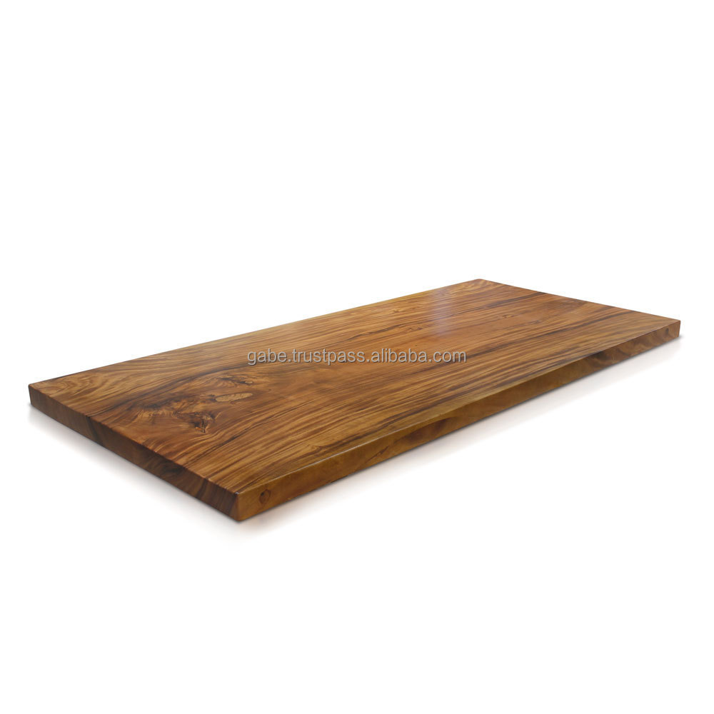 Top Table Slab Wood Trembesi Long 3 Meter with Brown Color Finish