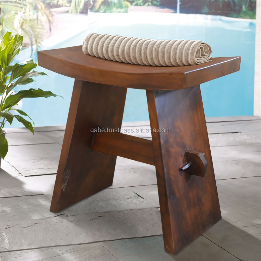 Stool SHOGUN JAPAN solid teak wood furniture - Indonesian solid wood meuble production