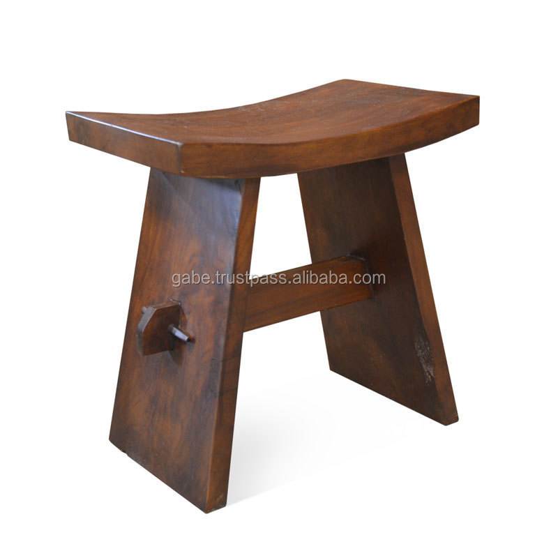 Stool SHOGUN JAPAN solid teak wood furniture - Indonesian solid wood meuble production