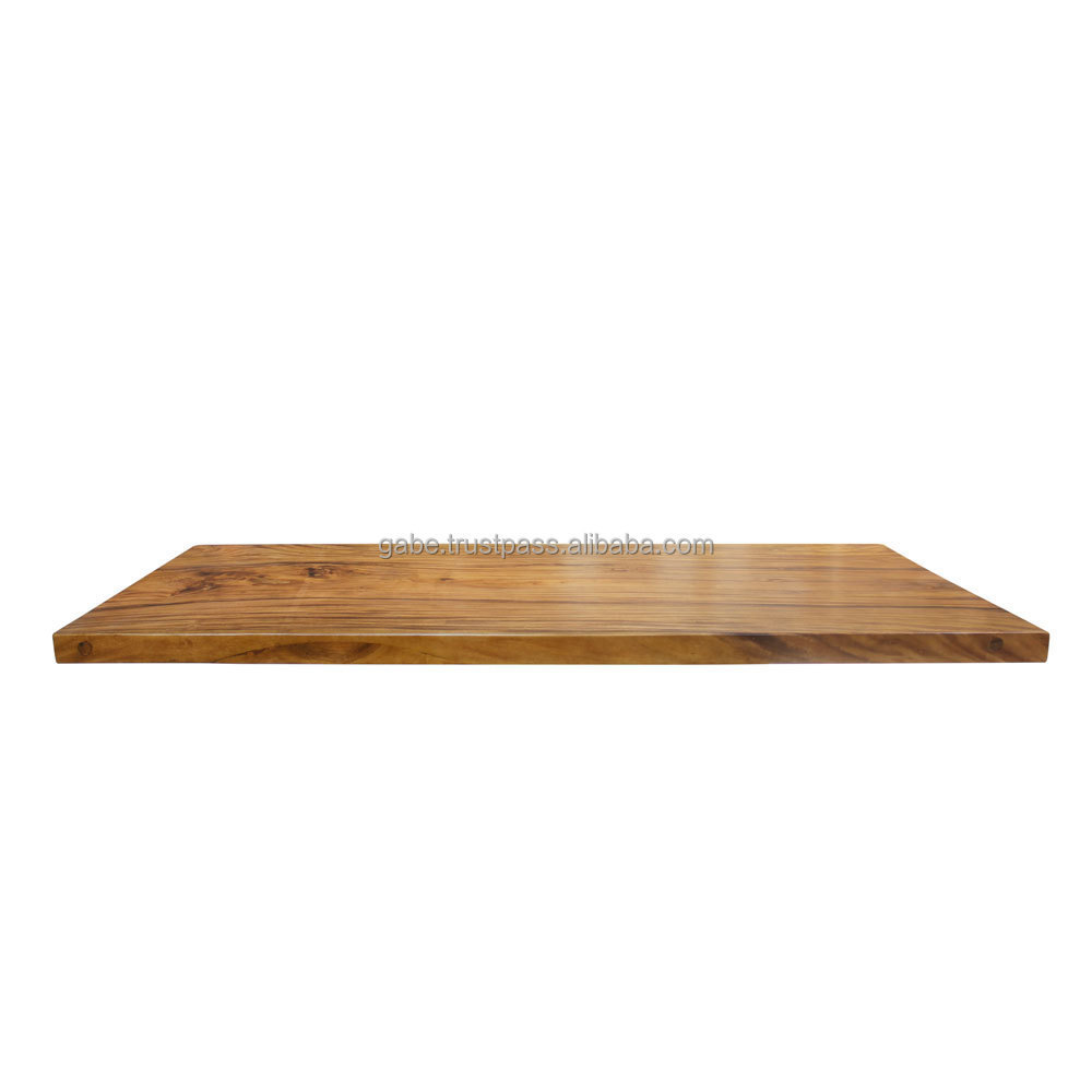 Top Table Slab Wood Trembesi Long 3 Meter with Brown Color Finish