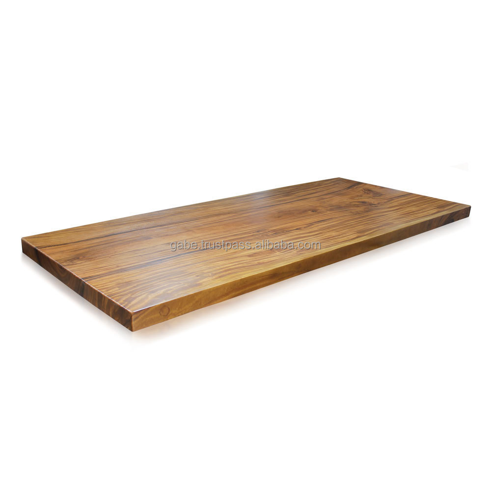 Top Table Slab Wood Trembesi Long 3 Meter with Brown Color Finish