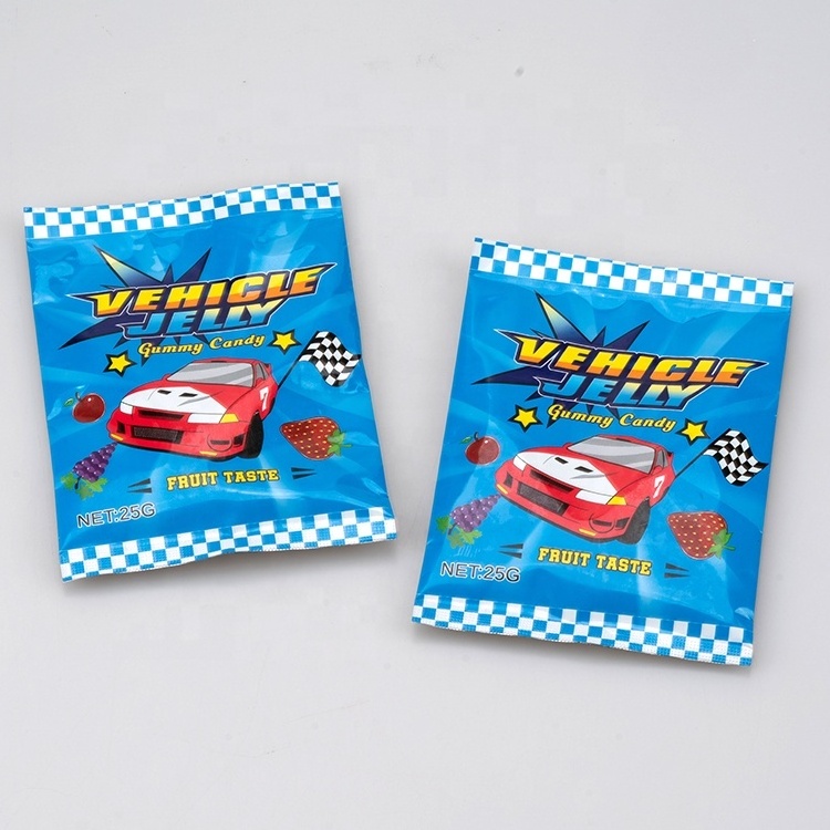 American Candy Vegan Candies Packaging from Chinese Vegan Sugar Free Jelly Candy Fruit Flavor Car Shape Blue Gummy Candy Sweet