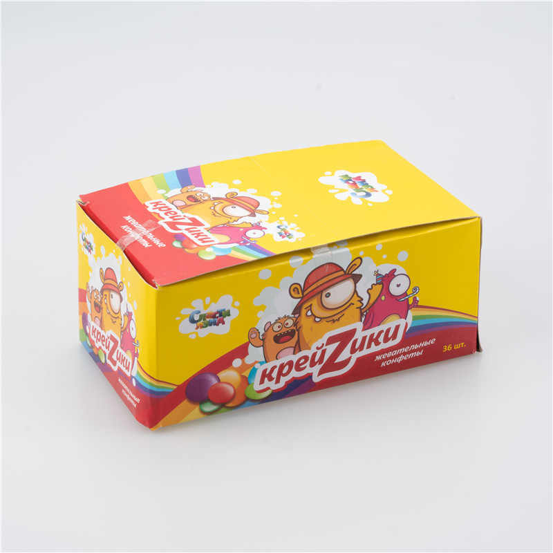 Wholesale candy factory rainbow candy Fruit chew sweets in box sour rancher gummy candy les bonbon OEM package