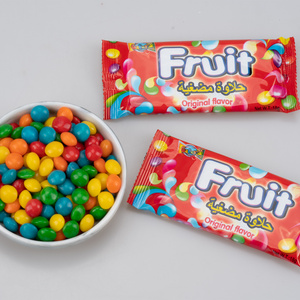 Wholesale candy factory skittle candy bulk chewies fruity caramelo wholesale fruits OEM package juicy bonbon rainbow chew candy