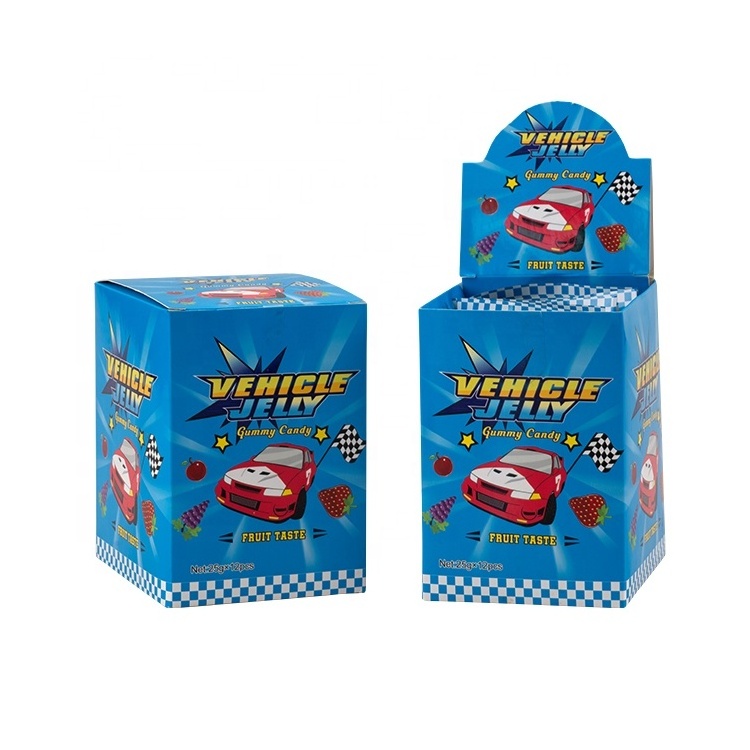 American Candy Vegan Candies Packaging from Chinese Vegan Sugar Free Jelly Candy Fruit Flavor Car Shape Blue Gummy Candy Sweet