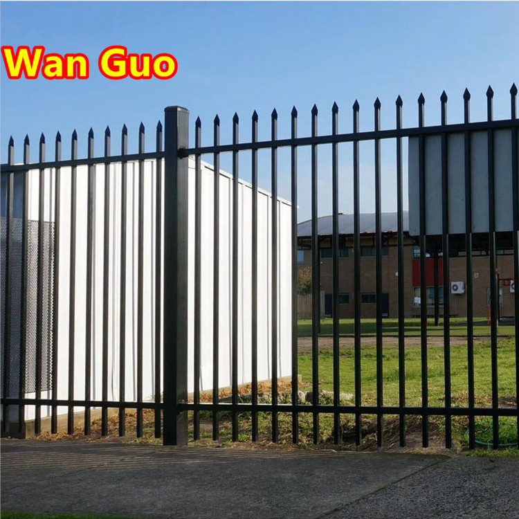 Wholesale Price Ornamental Powder Coated Black Modern Building Iron Fence Panels