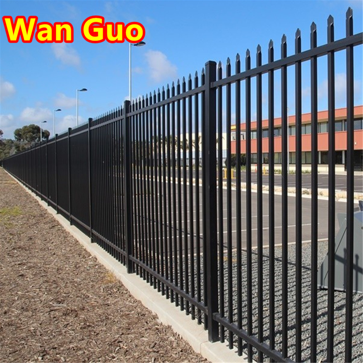 Supplies Outdoor House Backyard Garden Black Material Iron Perimeter Steel Metal Fence