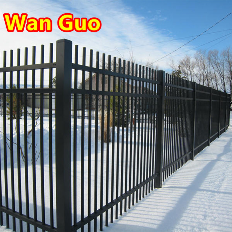 Supplies Outdoor House Backyard Garden Black Material Iron Fence Panels Perimeter Steel Metal Fence