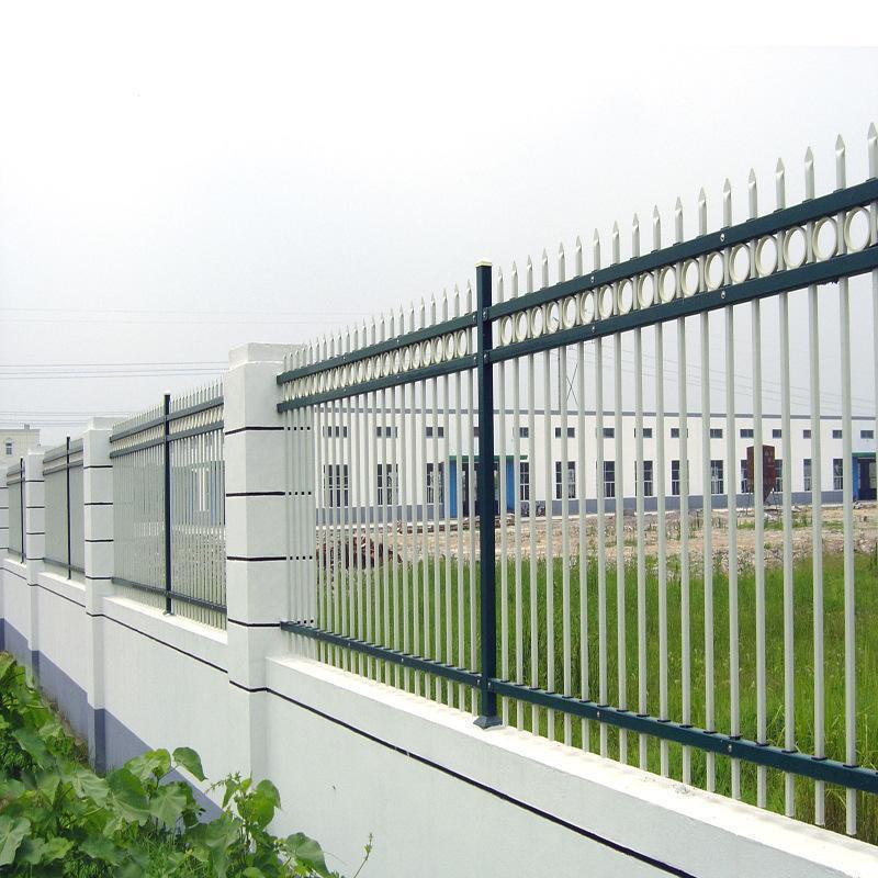 Hot sales Railing Wrought Iron Fence Panel Decorative Fencing Garden black aluminum flat top tubular fence