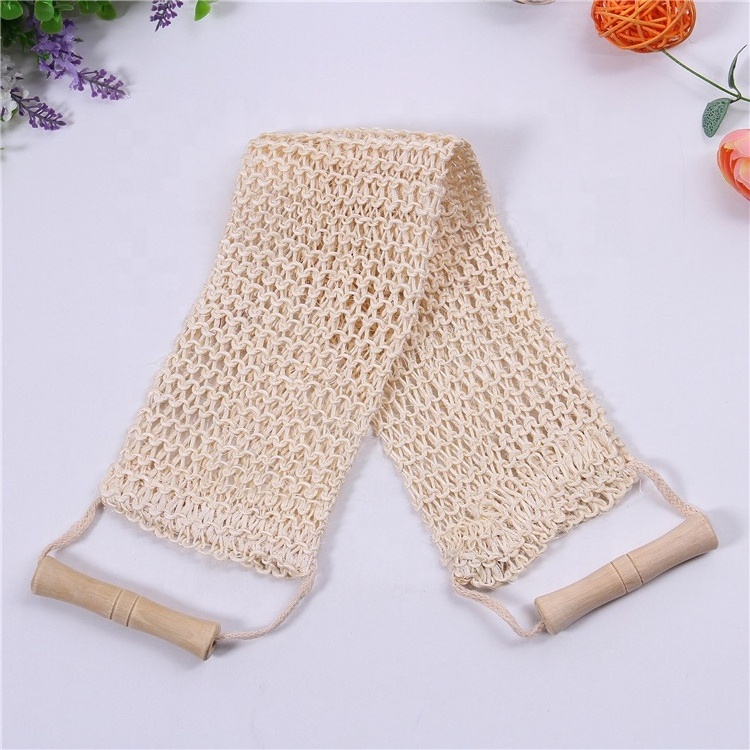 Natural Sisal exfoliating loofah body brush bath mitts back scrubber