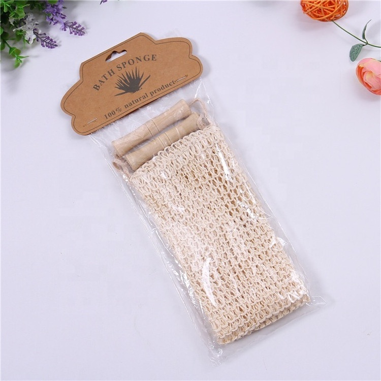 Natural Sisal exfoliating loofah body brush bath mitts back scrubber