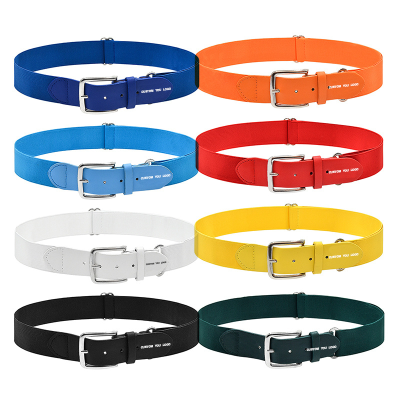 Webbing Manufacturer Customizable Elastic Polyester Nylon Adjustable Sports Baseball Softball Uniform Belts for Adult and Youth