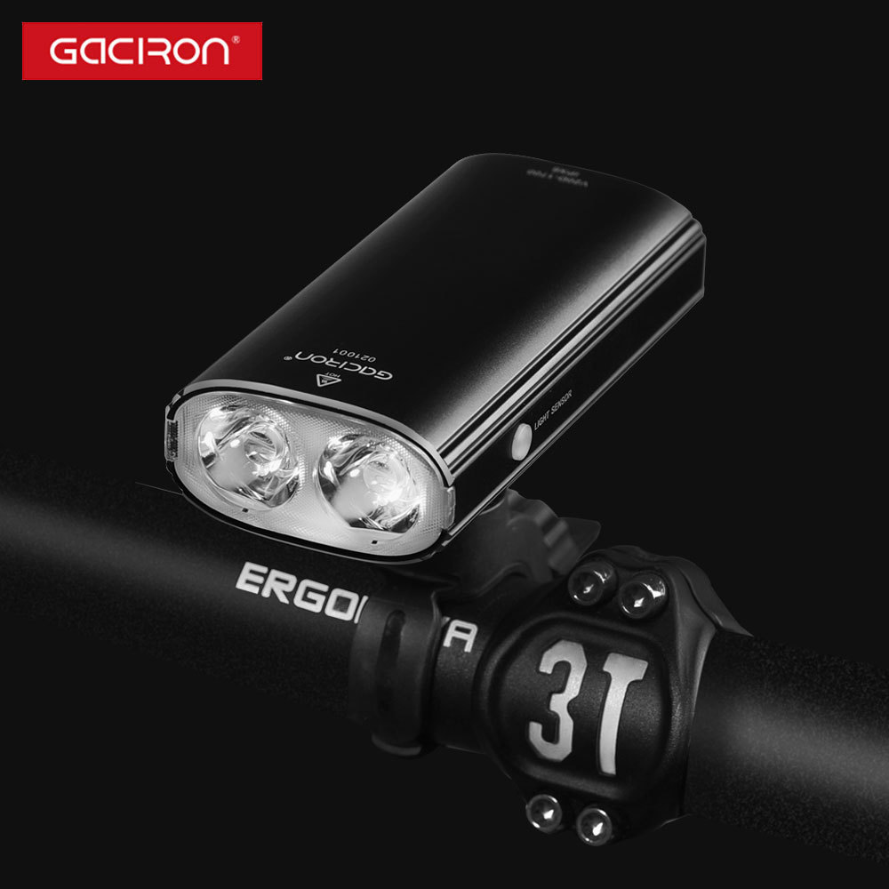 Gaciron 1700 lumen Cycling Headlight LED 5000mAh rainproof bike lights front and back rechargeable bicycle lights