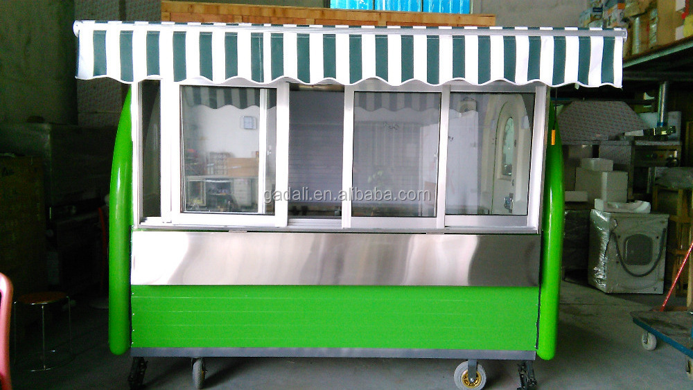 wholesale mobile kiosk for sale crepe kiosk,tornado potato food cart(ZQW-FC1)