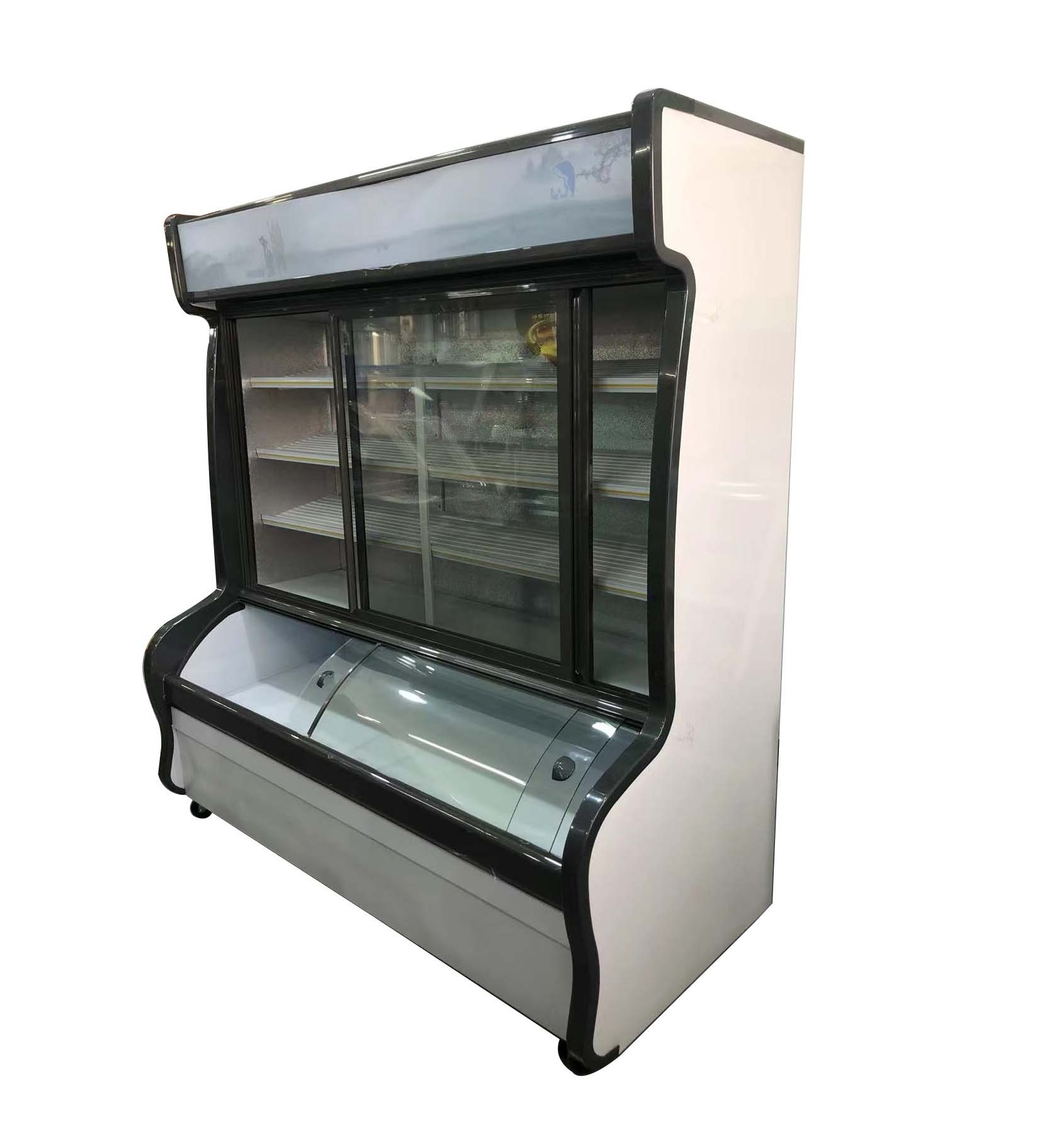 1.8m Glass Door Refrigerator island freezer, supermarket freezer, supermarket open freezer