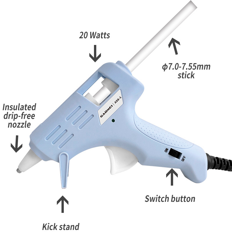 Mini Hot Glue Gun with Fast Heating  Anti-Drip Glue for Kids DIY School Craft Projects and Quick Home Repairs