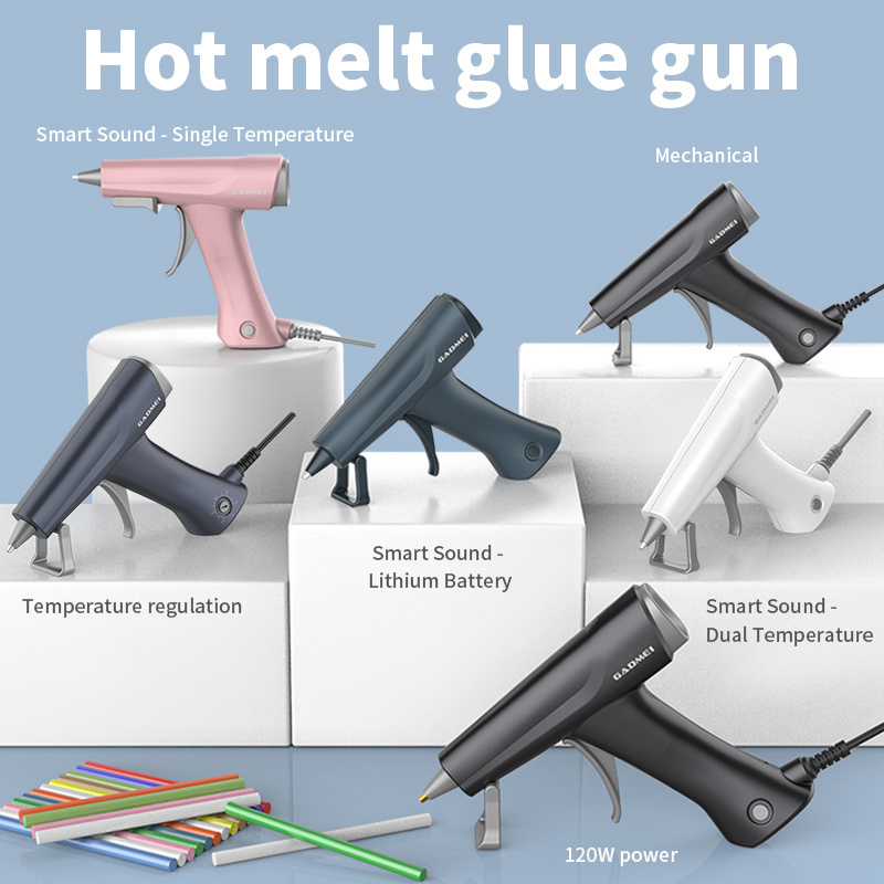 Adjustable Temperature Pink Hot Melt Glue Gun with Fast Preheating Craft Glue Guns