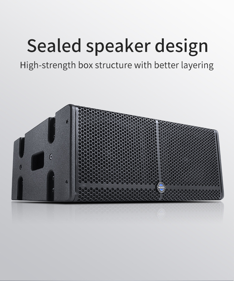 Dual 18 inch rcf 2400W peak active subwoofer speaker bass audio sound system 12 inch line array speaker