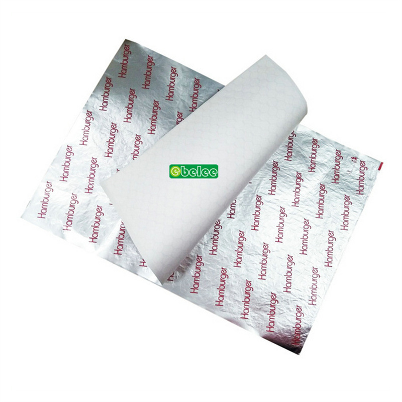 Premium Oil Proof Aluminum Foil Custom Deli Paper Burger Wrapping Paper Wrap Food Paper