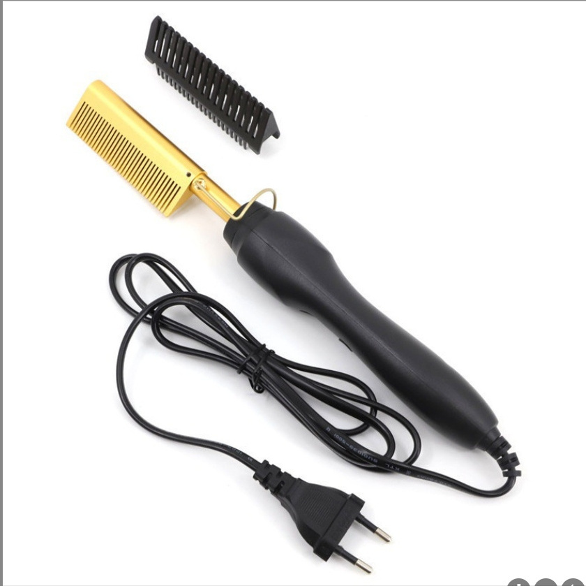 Professional Ceramic Flat Iron Hair Straightener  Electric Heating Comb for Wigs Household Use