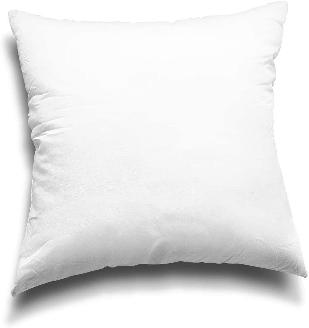 Throw Pillow Inserts Set of 2  Down Alternative Polyester Pillow Couch Cushion Sham Stuffer Machine Washable (White 18*18)