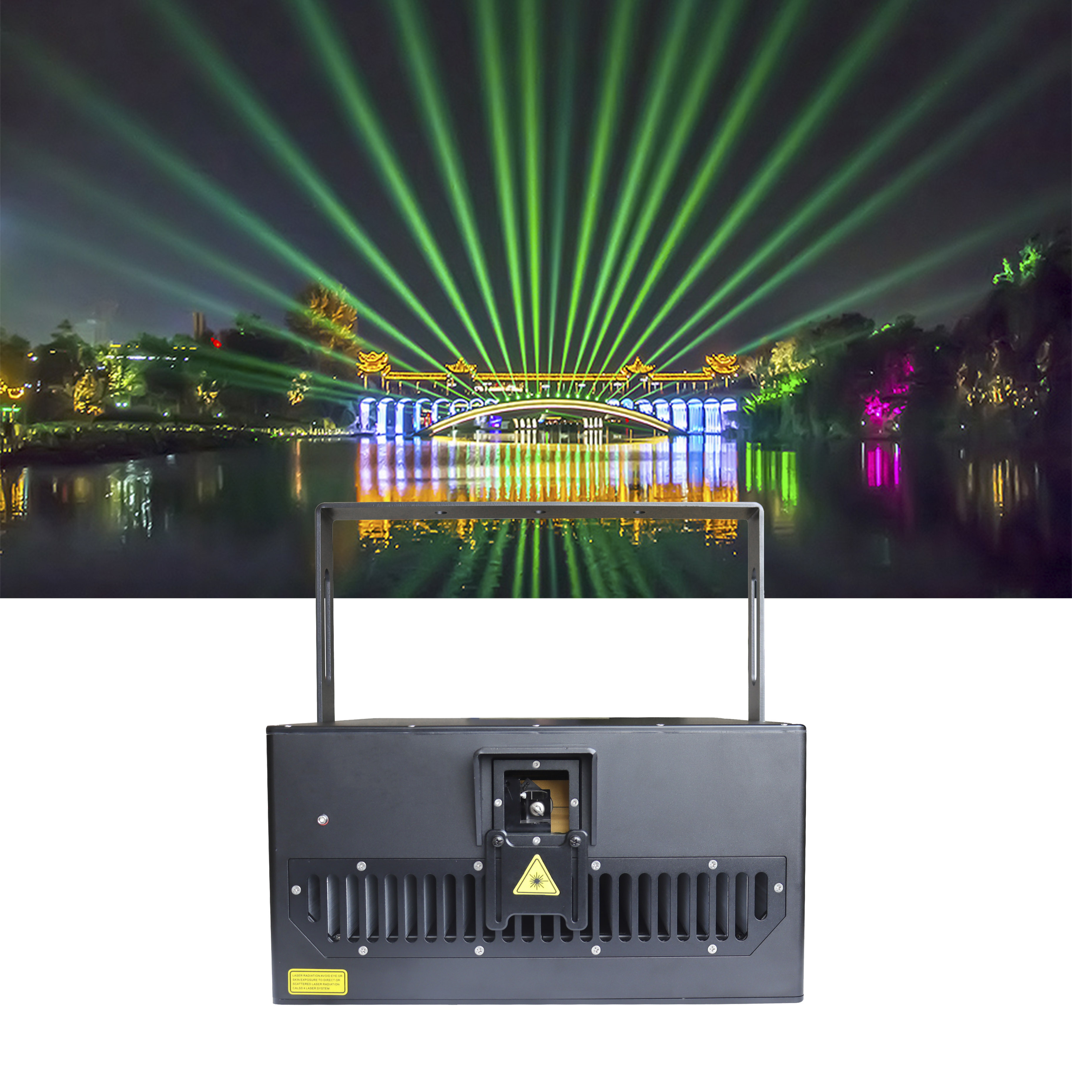 High brightness outdoor lighting landmark 20W green laser projector beam rgb strobe light led disco laser stage lights