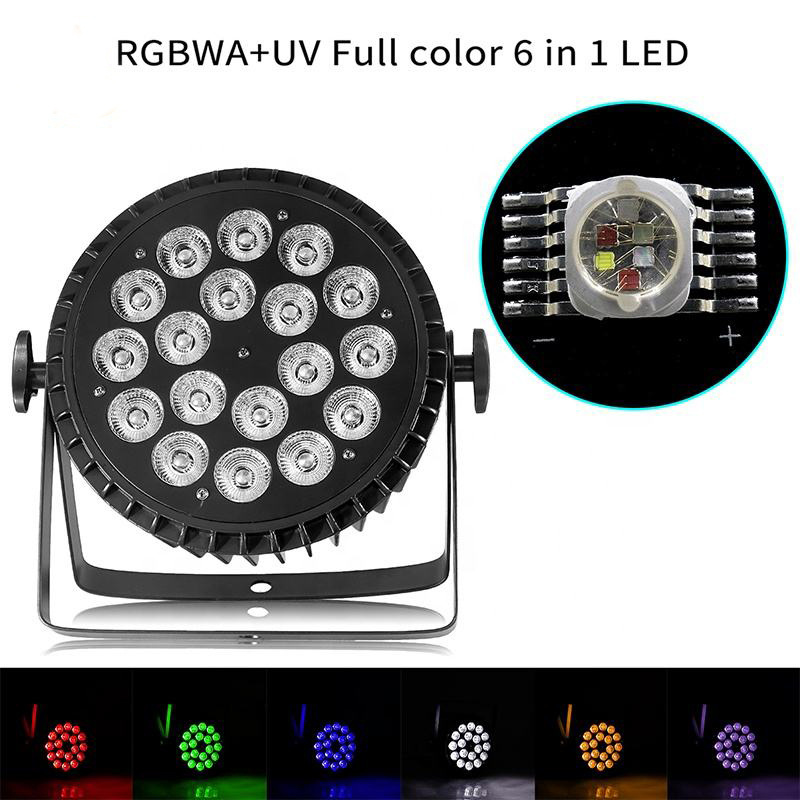 Hot Selling 18x18w 6in1 rgbwa uv Led Par Party DJ Stage Par Light dj lights stage lights