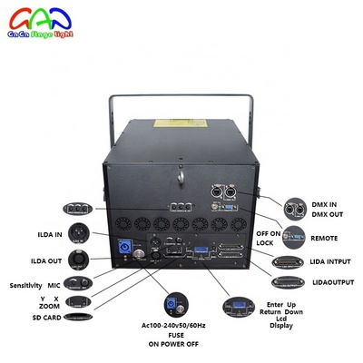 outdoor programmable 20 watt rgb stage laser light show system for rentals