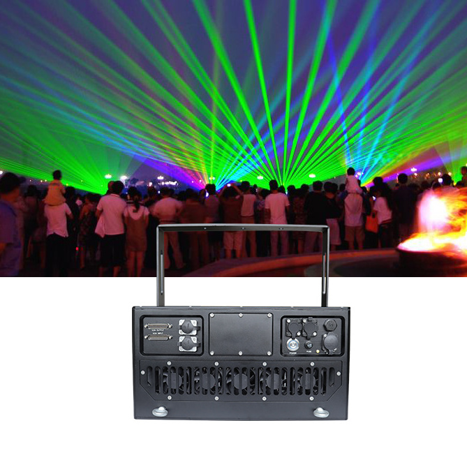 High brightness outdoor lighting landmark 20W green laser projector beam rgb strobe light led disco laser stage lights