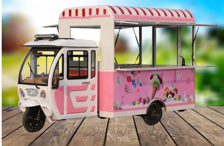 Made in china  OEM Fast Food Van Cheap Tricycle food truck food cart for sale