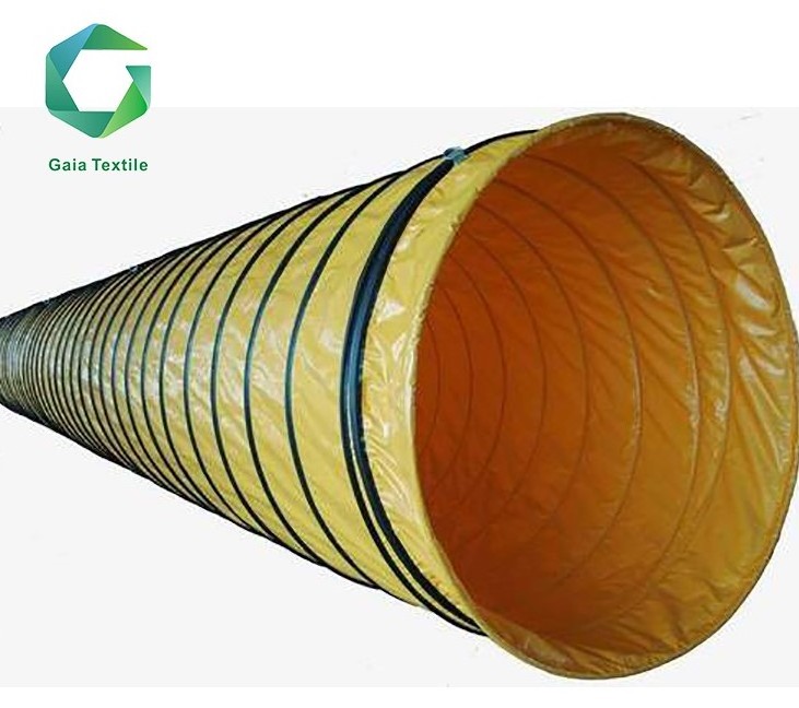 Low price PVC air duct and PVC flexible duct Anti Bacterial 100% Polyester Customized pvc coated tarpaulin for fabric