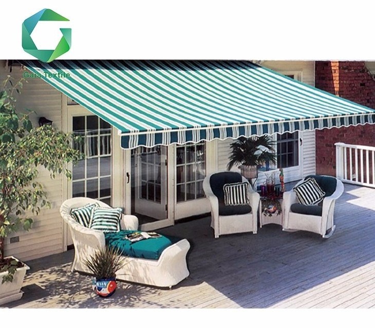 Gaia wholesale 1000d pvc coated fabric waterproof   tarpaulin for awning and window sun shades umbrella