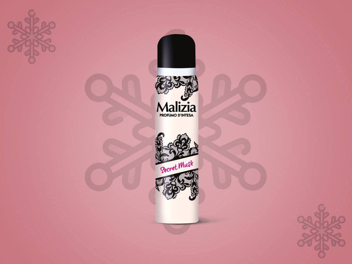 MALIZIA PROFUMO INTESA Deodorant Spray 100 ML SECRET MUSK Perfume Woman Aluminium Bottle 328 Box T.T - Paypal