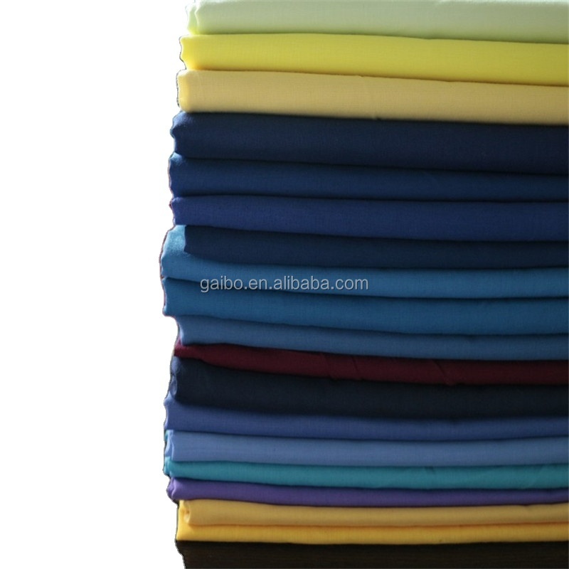 Continuous dyeing tc 65 polyester 35 cotton 21x21 100x52 hospital nurse's or medical uniform fabric