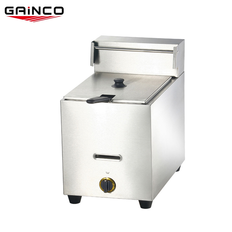 Stainless steel healthy chip gas fryer with thermostat/fish fryer machine