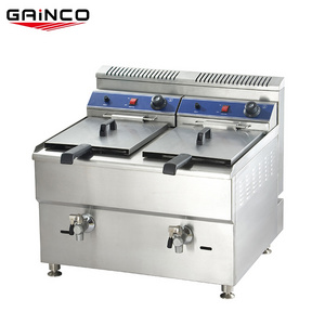 Stainless steel healthy chip gas fryer with thermostat/fish fryer machine