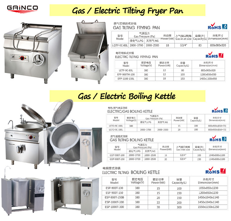 Commercial Hotel Western Kitchen Equipment Stainless Steel Restaurant Equipment Kitchen Commercial Fast Food