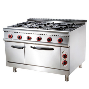 kitchen 4 double burner gas industrial big gas stoves cooking with chicken oven electric