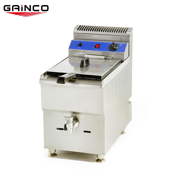 Stainless steel healthy chip gas fryer with thermostat/fish fryer machine