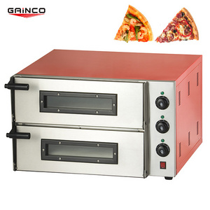 Double deck turkish style odm 12" 2pcs 2.4kw electric pizza oven cooking machine