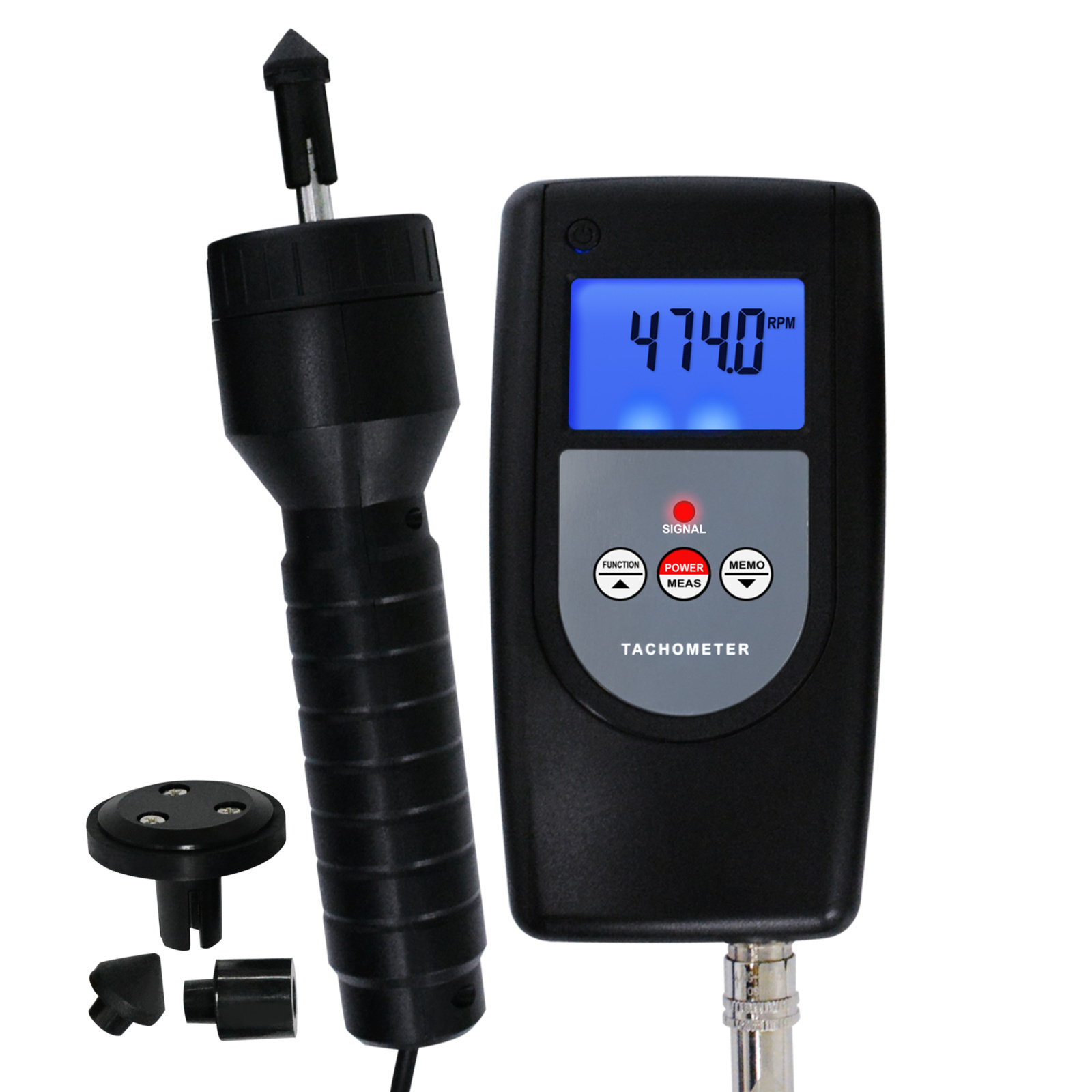 Photo Laser Non Contact Tachometer 0.5~99,999 RPM Meter Surface m/Min, ft/Min Speed Tester w/ USB